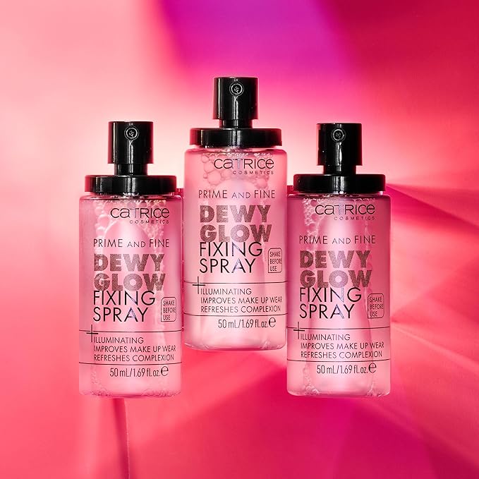 Catrice | Prime & Fine Illuminating Dewy Glow Spray & Corrector Anti-Red Primer Bundle | Full Coverage Makeup | Vegan & Cruelty Free