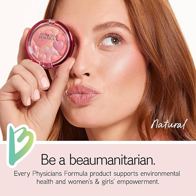 Physicians Formula Blush Happy Booster Glow & Mood Boosting Face Blush Makeup Powder - Natural