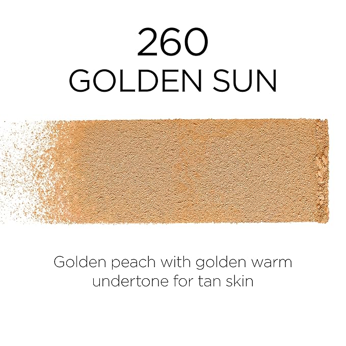 L'Oreal Paris Makeup Infallible Fresh Wear Foundation in a Powder, Up to 24H Wear, Waterproof, Golden Sun, 0.31 oz.