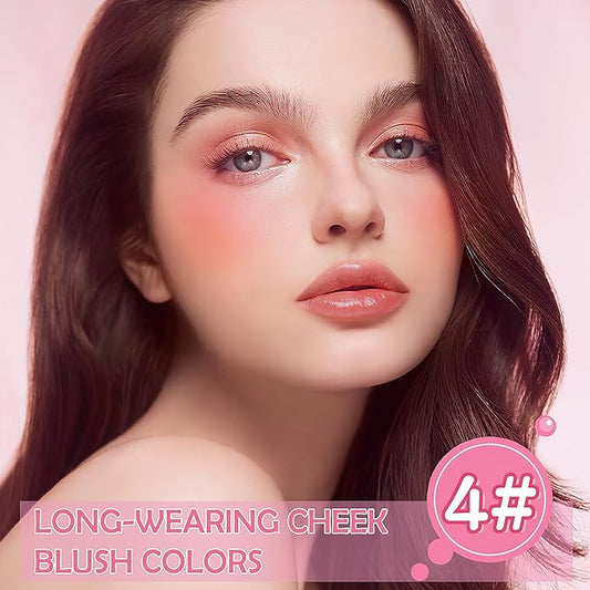 Velvet Liquid Blush - Soft Cream Face Blusher Stick, Natural Long-Wearing Skin Tint Blush - Orange Red
