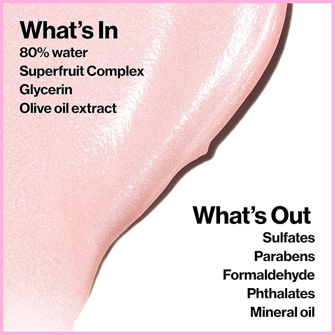 Revlon PhotoReady Face Gloss Rose Glow Primer, Makeup for All Skin Types, Hydrates, Illuminates & Moisturizes, Infused with Glycerin & Olive Oil Extract, 80% Water, 1 Fl Oz