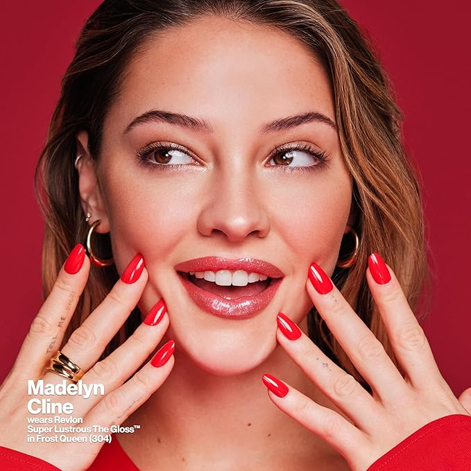 Revlon Super Lustrous Lip Gloss, Non-Sticky, Hydrating, High Shine Finish, 304 Frost Queen, 0.13 oz