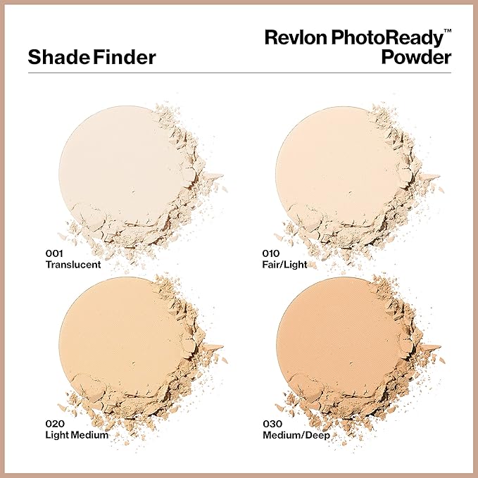 Revlon PhotoReady Blurring Face Powder Makeup, Longwear Medium-Full Coverage with Flawless Finish, Shine & Oil-Free, 020 Light Medium, 0.25 oz