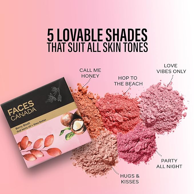 Berry Blush - Love Vibes Only 03 | Lightweight Long Lasting Matte Finish | with Shea Butter Vitamin A & C | Blendable & Buildable Coverage | 0.14 Oz/4g