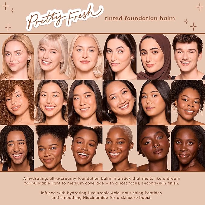 ColourPop Pretty Fresh Tinted Foundation Stick - Balm to Cream Foundation with Light to Medium Coverage - Infused with Hydrating Hyaluronic Acid, Peptides & Niacinamide - Light 7 (0.29 oz)