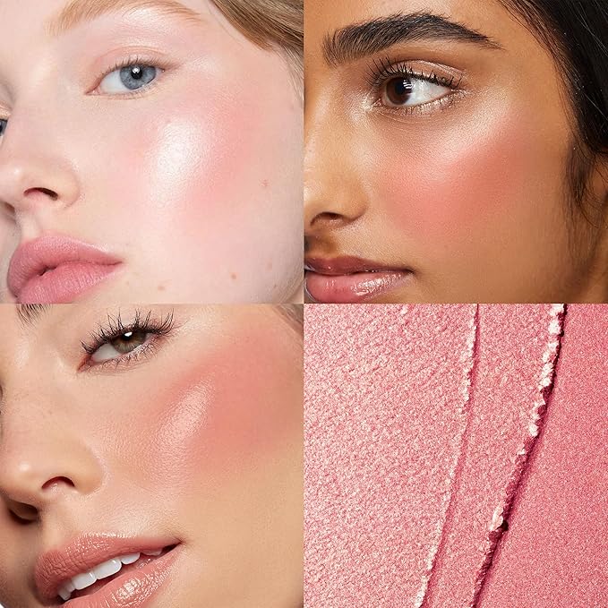 Blush Palette Matte Blush for Cheek Makeup, Lightweight Highly Pigmented Blush Compact for Face, Buildable Natural Flushed Look(02)