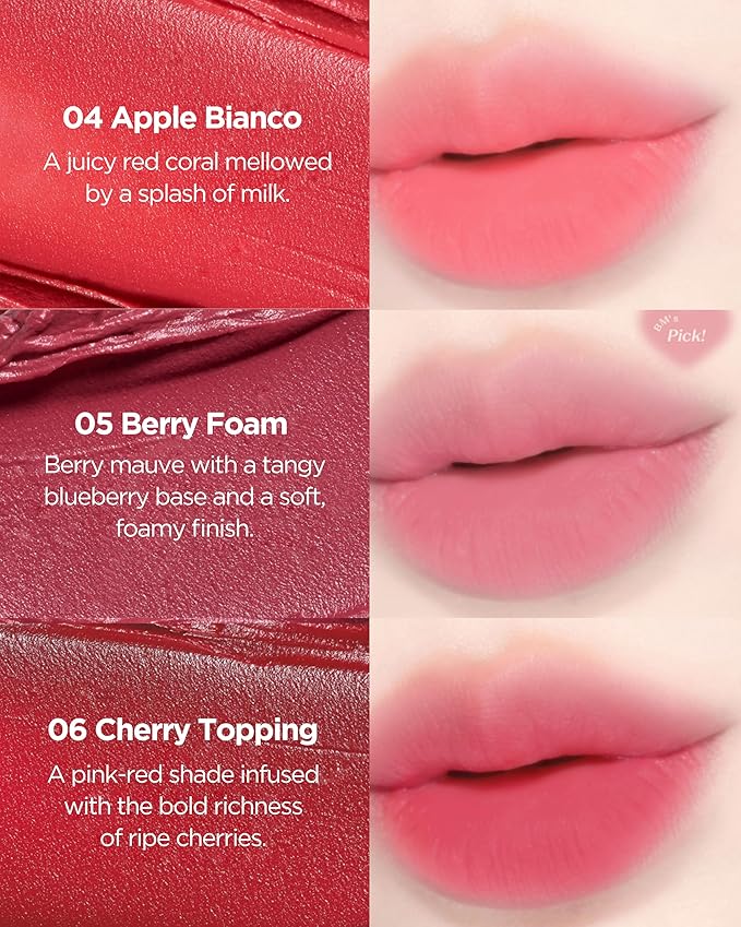 THESAEM Saemmy's Crema Velvet Tint 01 Caramel Whip – Matte Lip Cream Velvet Finish Lip Makeup with Natural Plumping Effect - Long Lasting Smooth Fluffy Lips, 0.1oz.