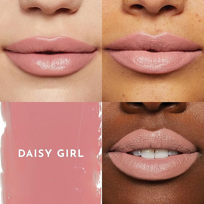 Forget the Filler Lip-Plumping Line-Smoothing Satin Cream Lipstick, Daisy Girl, Pink, 0.1 Ounce