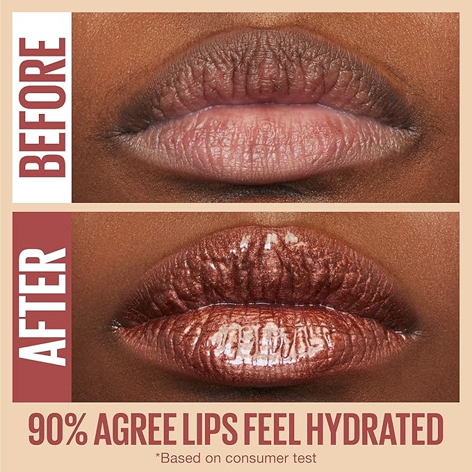 Maybelline Lifter Gloss, Hydrating Lip Gloss with Hyaluronic Acid, High Shine for Plumper Looking Lips, Topaz, Terracotta Neutral, 0.18 Ounce
