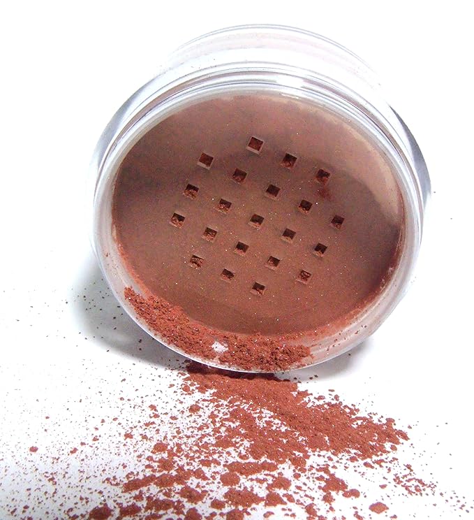 Pink Brown Shade Loose Mineral Highlighter Blush Powder, Matte Finish, Talc & Paraben Free, 7 grams, No Animal Testing & Cruelty Free