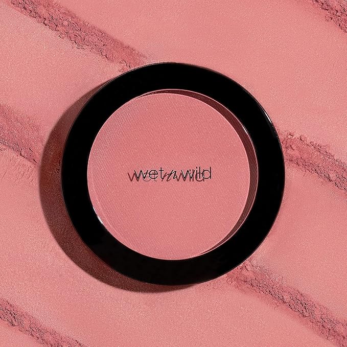 wet n wild Color Icon Blush, Effortless Matte Natural Sheer Glow & Seamless Blend, Luxuriously Infused Smooth Jojoba Oil, Cruelty-Free & Vegan - Pearlescent Pink(Packaged)