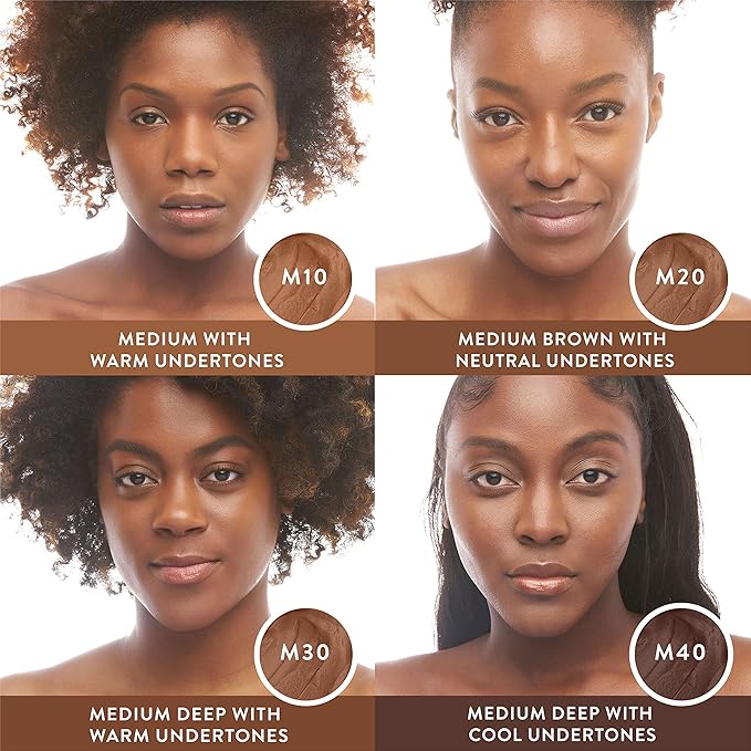 Mented Cosmetics Stick Foundation, Concealer & Contour Stick for Dark Skin, Cream Foundation for Black Women Makeup, T30 + Highlighter Bronzing Powder Palette with Vitamin E + A, 0.35oz, Vacay Bundle