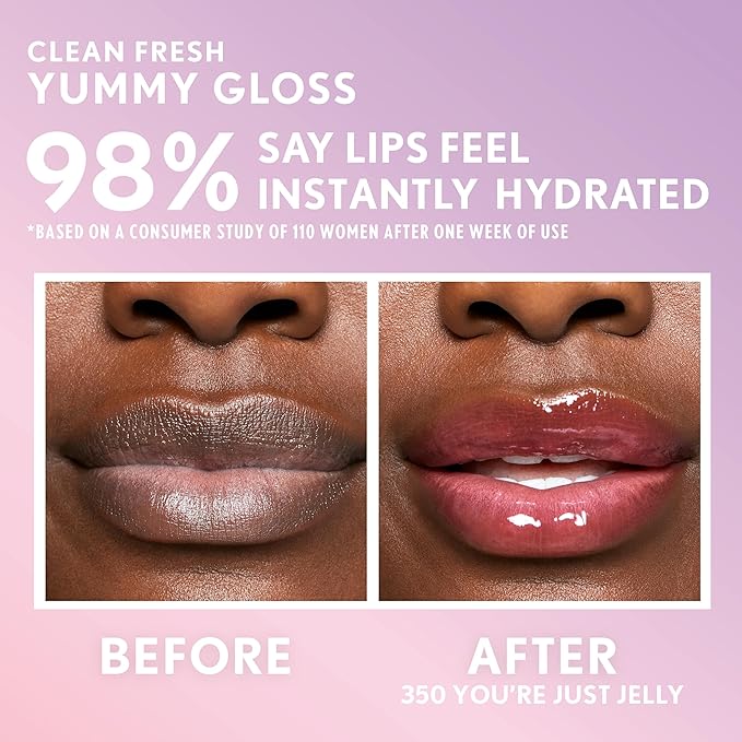 COVERGIRL Clean Fresh Yummy Lip Gloss, Sheer, Natural Scents, Vegan Formula - You’re Just Jelly