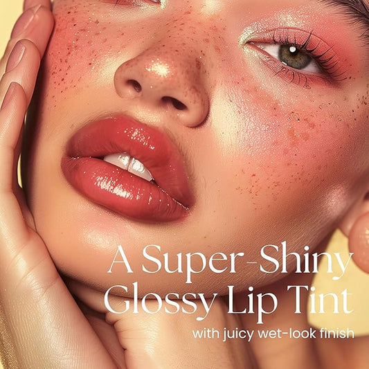 MERYTHOD Reel-Tattoo Glass Lip Stain Glossy Tinted Quick Setting (6 Colors) (03 Wind Berry)