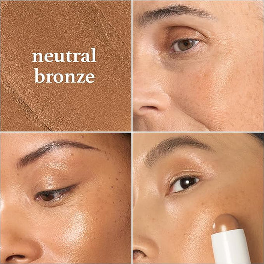 Julep Skip The Brush 2-in-1 Blush and Lip Makeup Stick Contour, Blush, & Highlighter Trio- Sheer Glow (Highlighter), Neutral Bronze (Blush), Melted Cocoa (Medium Skin Tones) - 3pc Set