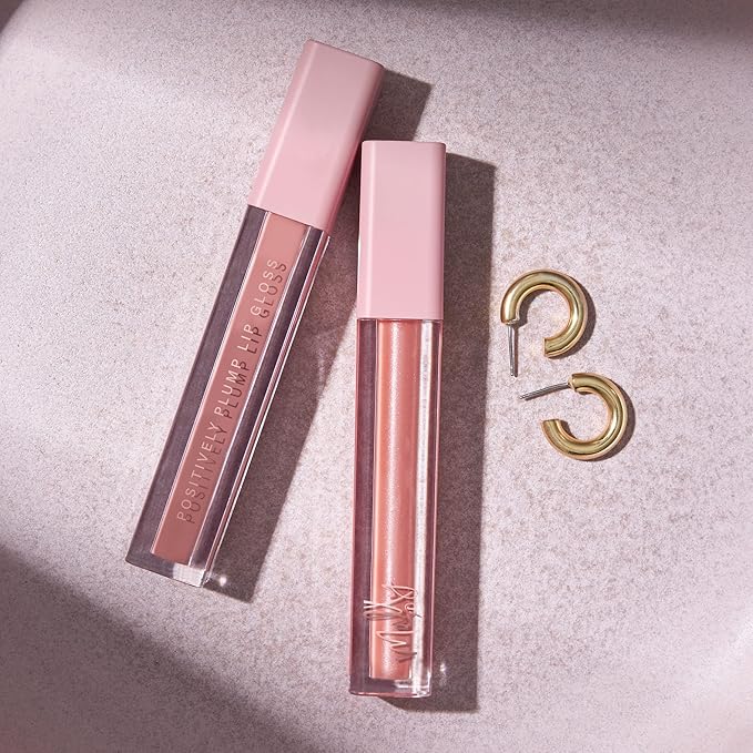 Mally Beauty Positively Plump Lip Gloss | High-Shine Hydrating Lightweight & Comfortable Wear, Bold Buff