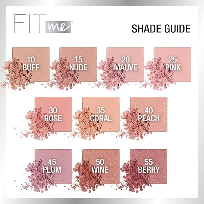Maybelline Fit Me Blush, Lightweight, Smooth, Blendable, Long-lasting All-Day Face Enhancing Makeup Color, Plum, 1 Count