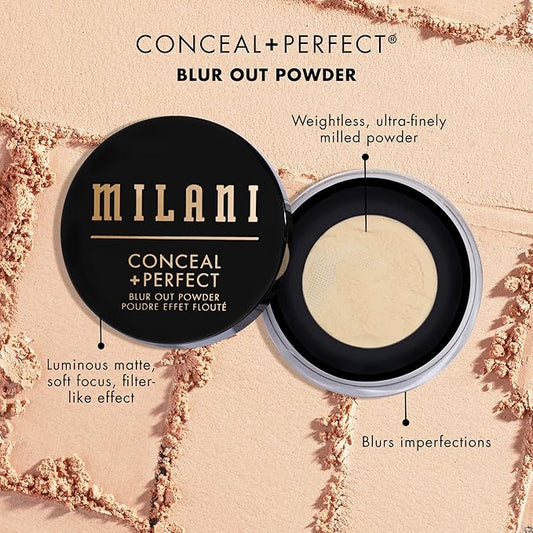 Milani Conceal + Perfect Blur Out Powder and Facelift Collection Kit 3: Toffee Contour, Molten Highlighter, Pumpkin Undereye Brightener