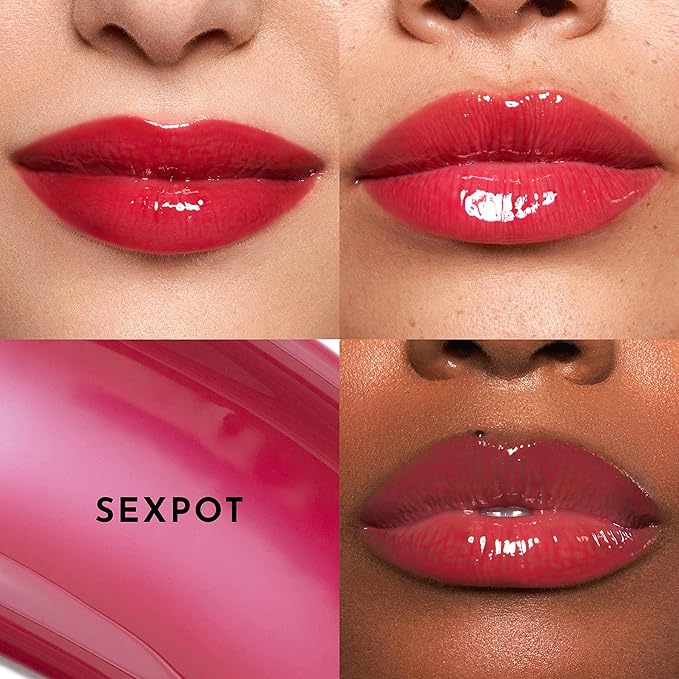 Forget the Filler Lip Plumping Line Smoothing Gloss - Sex Pot - Premium Volumizing Lip Gloss with Natural Ingredients Designed to Plump, Firm, and Hydrate Lips 0.11 oz