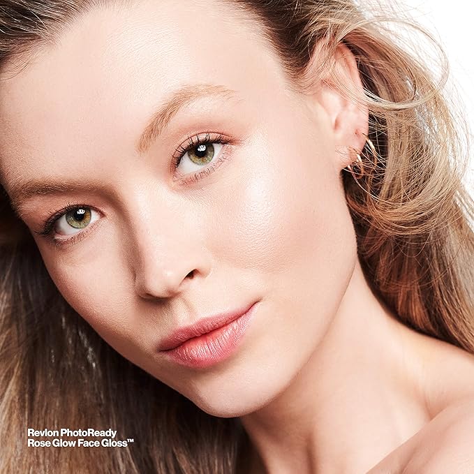 Revlon PhotoReady Face Gloss Rose Glow Primer, Makeup for All Skin Types, Hydrates, Illuminates & Moisturizes, Infused with Glycerin & Olive Oil Extract, 80% Water, 1 Fl Oz