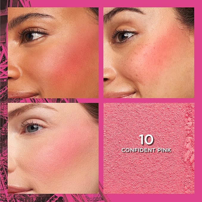 L'Oreal Infallible Up to 24H Fresh Wear Soft Matte Blush Bundle with Confident Pink 10 and Fearless Coral 05, 0.31 Oz Each