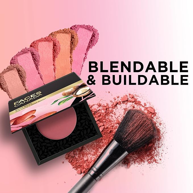 Berry Blush - Love Vibes Only 03 | Lightweight Long Lasting Matte Finish | with Shea Butter Vitamin A & C | Blendable & Buildable Coverage | 0.14 Oz/4g