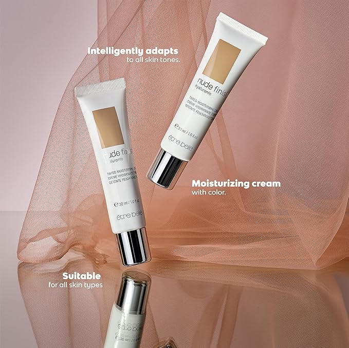 Nude Finish Hyaluronic Tinted Moisturising Cream by Être Belle Tinted Moisturizer/Intelligent Skin Tone Adjustment/Hyaluronic Moisturizing Care/Radiant Complexion