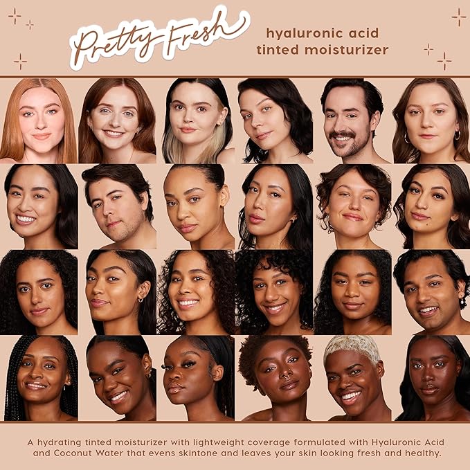 ColourPop Pretty Fresh Tinted Moisturizer - Hydrating Skin Tint & Glowy Summer Makeup with Lightweight Coverage - Made with Hyaluronic Acid & Coconut Water - Med 11N (1.45 oz)