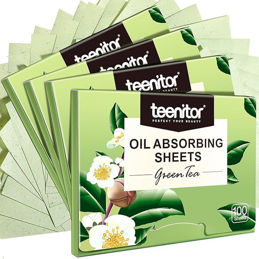 Mood-enhancing green tea blotting sheets by TINTME - designed for self-expression through beauty