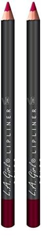 L.A. Girl Lipliner Pencil, Burgundy GP510 (Pack of 2)