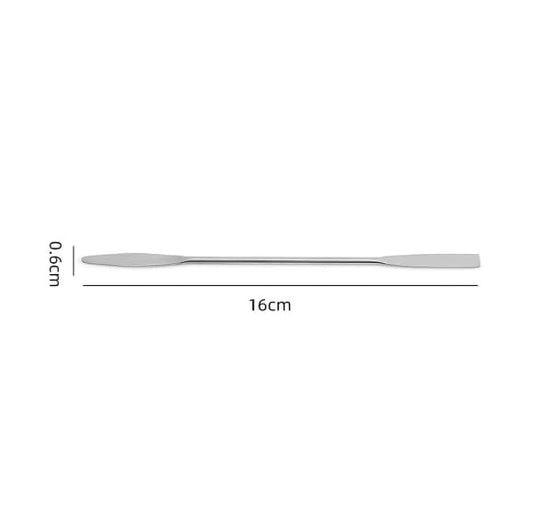 6 Pcs Stainless Steel Makeup Spatula Stir Tool Double Head Cosmetics Palettes Makeup Mixer