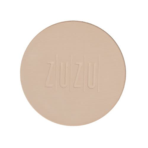 ZUZU LUXE Mineral Powder, Dual Powder Foundation, medium to full coverage, natural finish. Natural, Paraben Free, Vegan, Gluten-free, Cruelty-free, Non GMO, .32 oz. (Refill D -10)