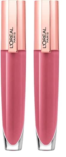 L'Oreal Paris Glow Paradise Hydrating Tinted Lip Balm-in-Gloss with Pomegranate Extract & Hyaluronic Acid, Ultra-Gentle, Non-Sticky Formula, Rosy Utopia, 0.23 Fl Oz (Pack of 2)