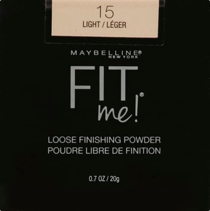 Maybelline Fit Me Loose Setting Powder, Face Powder Makeup & Finishing Powder, Light, 1 Count (Pack of 2)