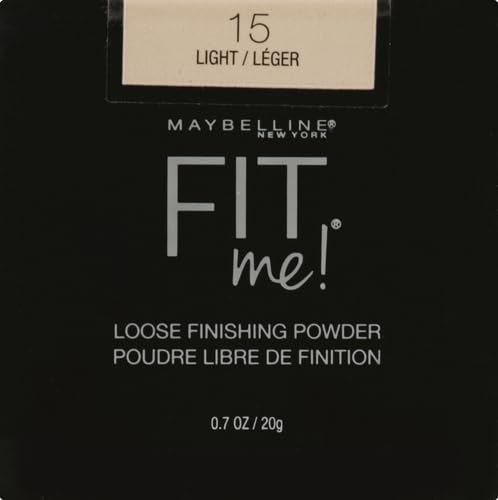 Maybelline Fit Me Loose Setting Powder, Face Powder Makeup & Finishing Powder, Light, 1 Count (Pack of 2)