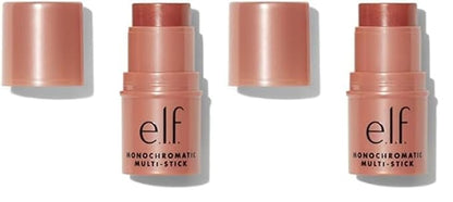 e.l.f. Monochromatic Multi Stick, Luxuriously Creamy & Blendable Color, For Eyes, Lips & Cheeks, Bronzed Cherry, 0.17 Oz (Pack of 2)