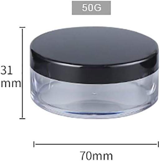 2 Pcs 50g Plastic Loose Powder Case Empty Cosmetic Powder Container Refillable Makeup Powder Jar Portable Powder Box for Travel