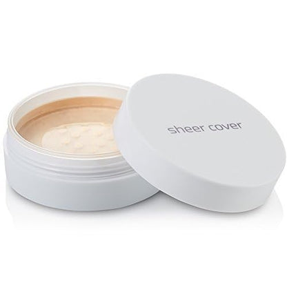 Sheer Cover Perfect Shade - Mineral Foundation Makeup Kit w/ Free Brush - Light/Fair Shade - Powder Makeup, Best Full Coverage Foundation 4 Grams
