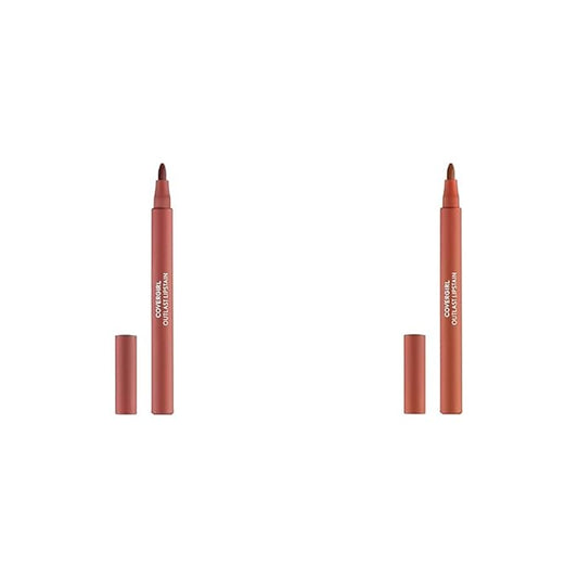 COVERGIRL Outlast Lipstain Bundle - 65 Natural Blush & 35 Canyon Shades, Vegan Formula