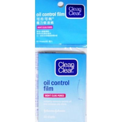 Clean & Clear Oil Control Film Blotting Paper, Oil-absorbing Sheets for Face, 60 Sheets (Pack of 4)