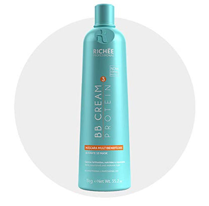 Richée Professional | Liso BB Cream Kit | Pure Active Ingredients And Extraordinary Shine | (3x) 1000 ml / 33.8 fl.oz.