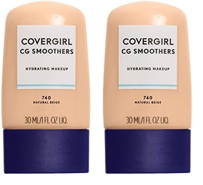 COVERGIRL Smoothers Hydrating Makeup Foundation, Natural Beige (packaging may vary), 1 Fl Oz (Pack of 2)