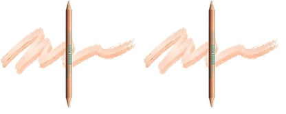 NYX PROFESSIONAL MAKEUP Wonder Pencil, Multi-Use Micro Highlighter & Concealer Stick - Medium Peach (Pack of 2)