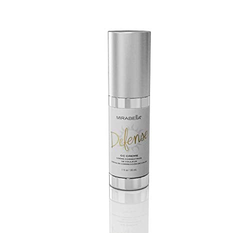 Mirabella Defense CC Creme Full Coverage Foundation with SPF 20, CC Cream Foundation with Sunscreen & Hyaluronic Acid, Oil Control with Salicylic Acid - Medium