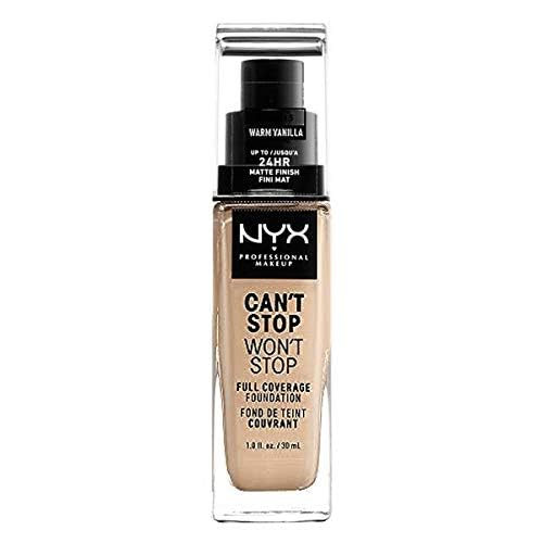NYX PROFESSIONAL MAKEUP Can't Stop Won't Stop Foundation, 24h Full Coverage Matte Finish - Natural