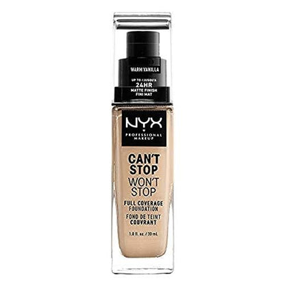 NYX PROFESSIONAL MAKEUP Can't Stop Won't Stop Foundation, 24h Full Coverage Matte Finish - Natural