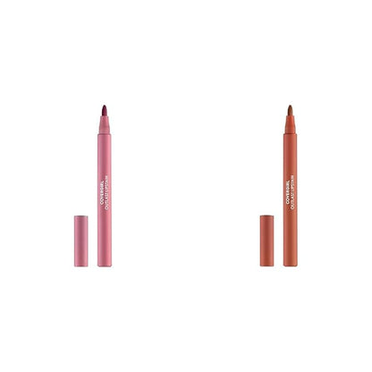 COVERGIRL Outlast Lipstain Bundle - 20 Admire & 35 Canyon Colors, Vegan Formula, 0.06oz Each
