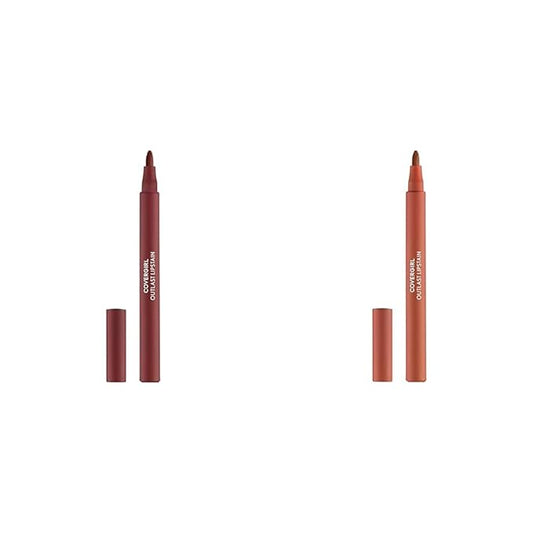 COVERGIRL Outlast Lipstain Bundle - 45 Brazen Raisin & 35 Canyon Colors, Vegan Formula