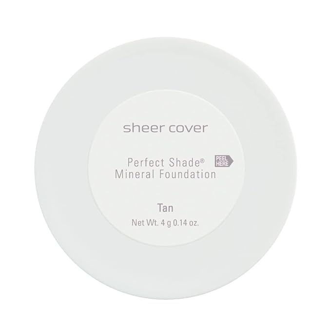 Sheer Cover – Flawless Face Kit – Perfect Shade Mineral Foundation – Conceal & Brighten Highlight Trio – with FREE Foundation Brush and Concealer Brush – Tan Shade – 4 Pieces