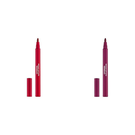 COVERGIRL Outlast Lipstain Bundle - Ruby 30 & Plum Berry 60, Vegan Formula